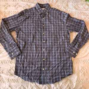 Peter Millar Blue and Red Plaid Button-Down Shirt